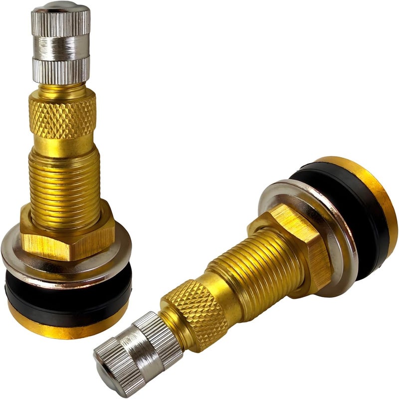 Aracey 2Pieces TR618A Tractor Air/Liquid Valve Stems for Industrial Agricultural Wheels,Equipped with a Fast Flow Valve Core.Suitable for Tractor, Grader and Backhoe Applications(Pack of 2) - Image 1